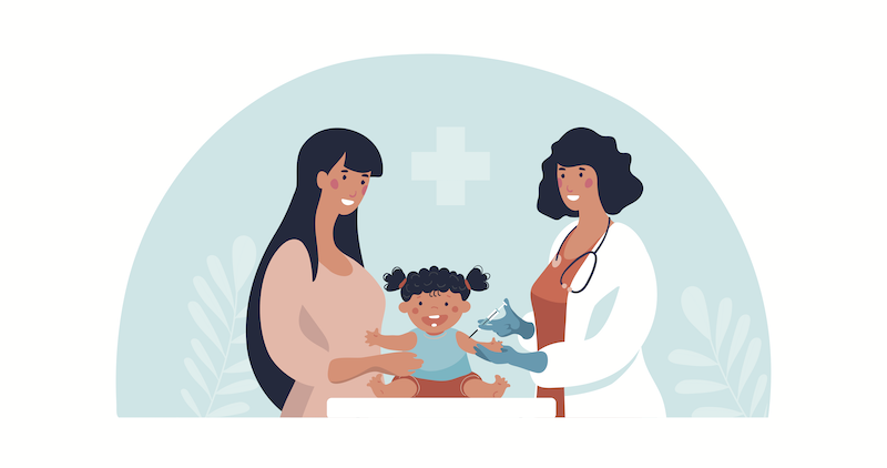 pediatric immunizations illustration